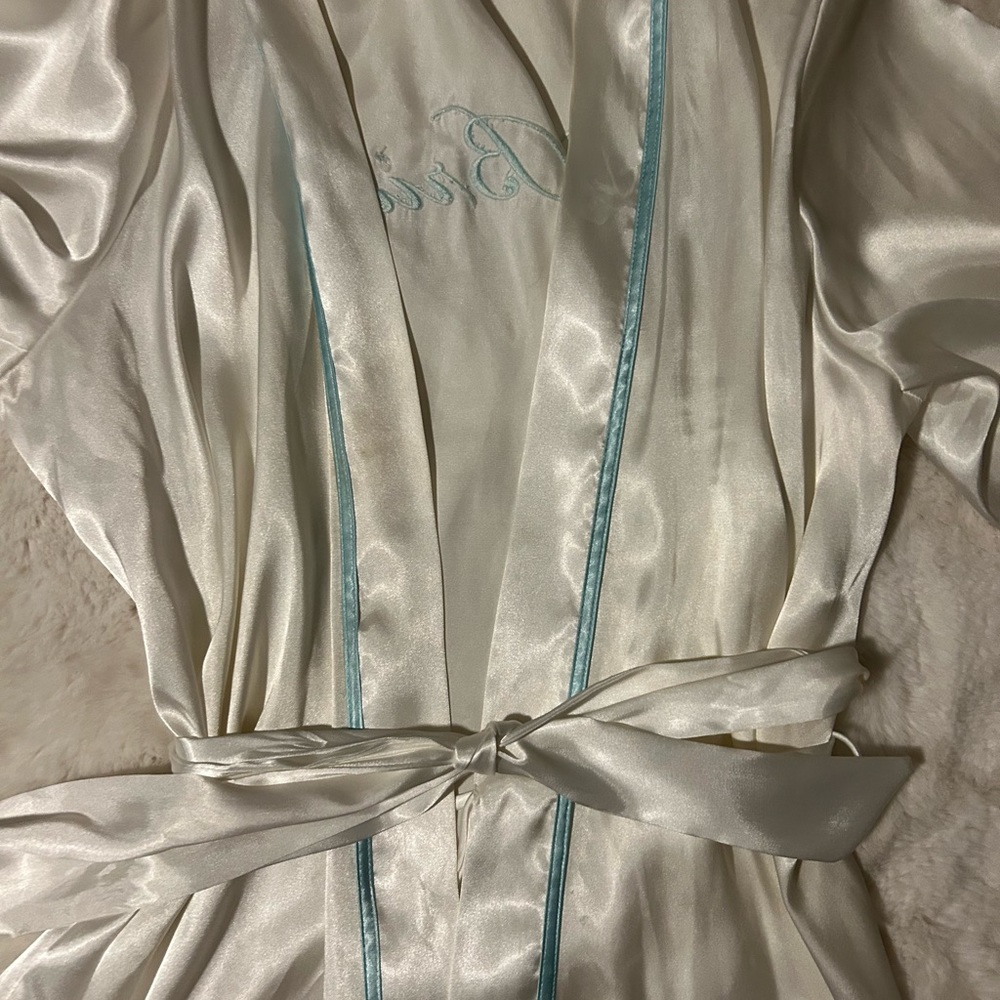 Bridal Silky Robe with Swarovski Crystal